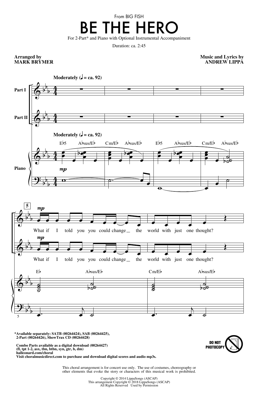 Download Mark Brymer Be The Hero Sheet Music