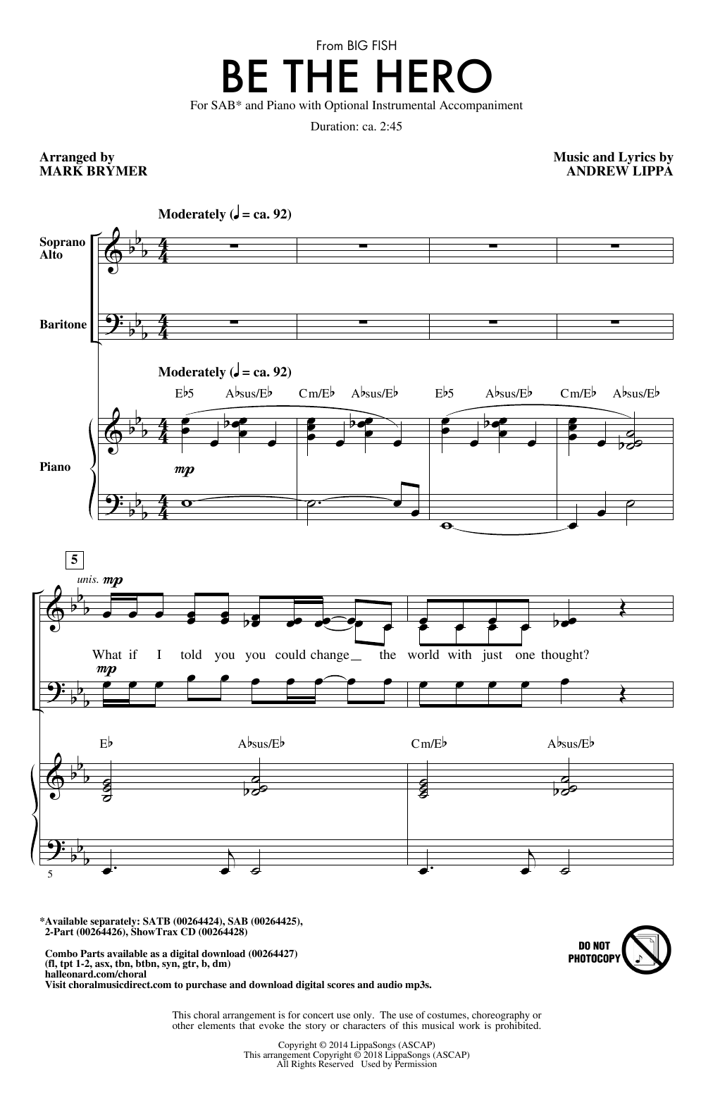 Download Mark Brymer Be The Hero Sheet Music