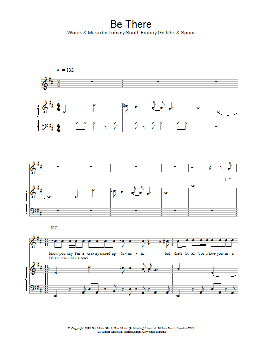 Download Space Be There Sheet Music