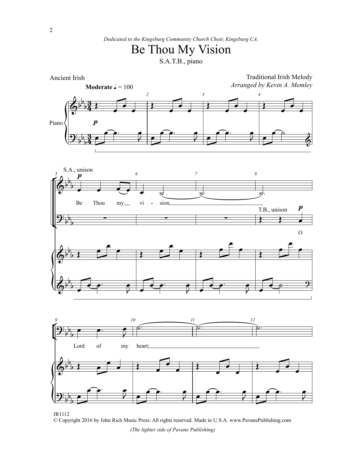 Download Kevin Memley Be Thou My Vision Sheet Music