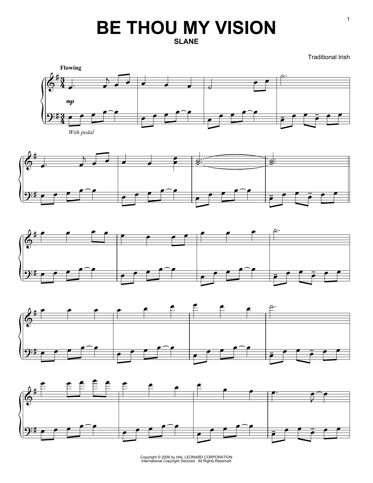 Download Mary E. Byrne Be Thou My Vision Sheet Music