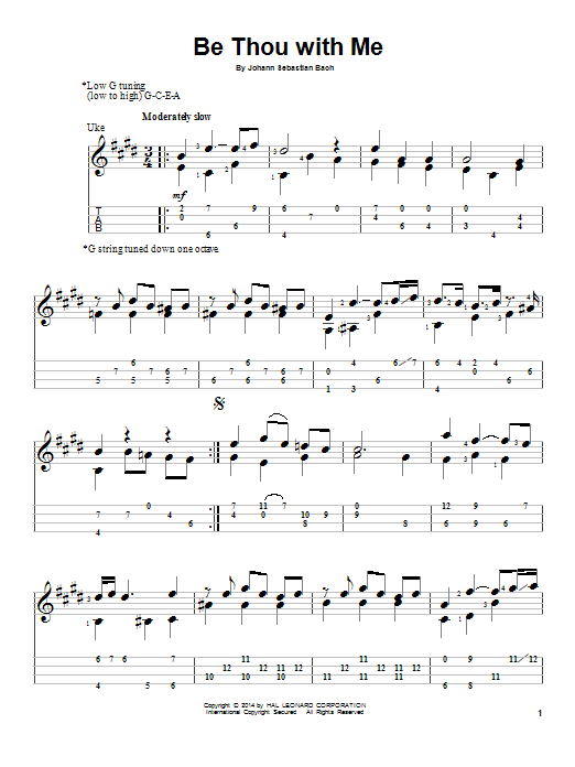 Download J.S. Bach Be Thou With Me Sheet Music