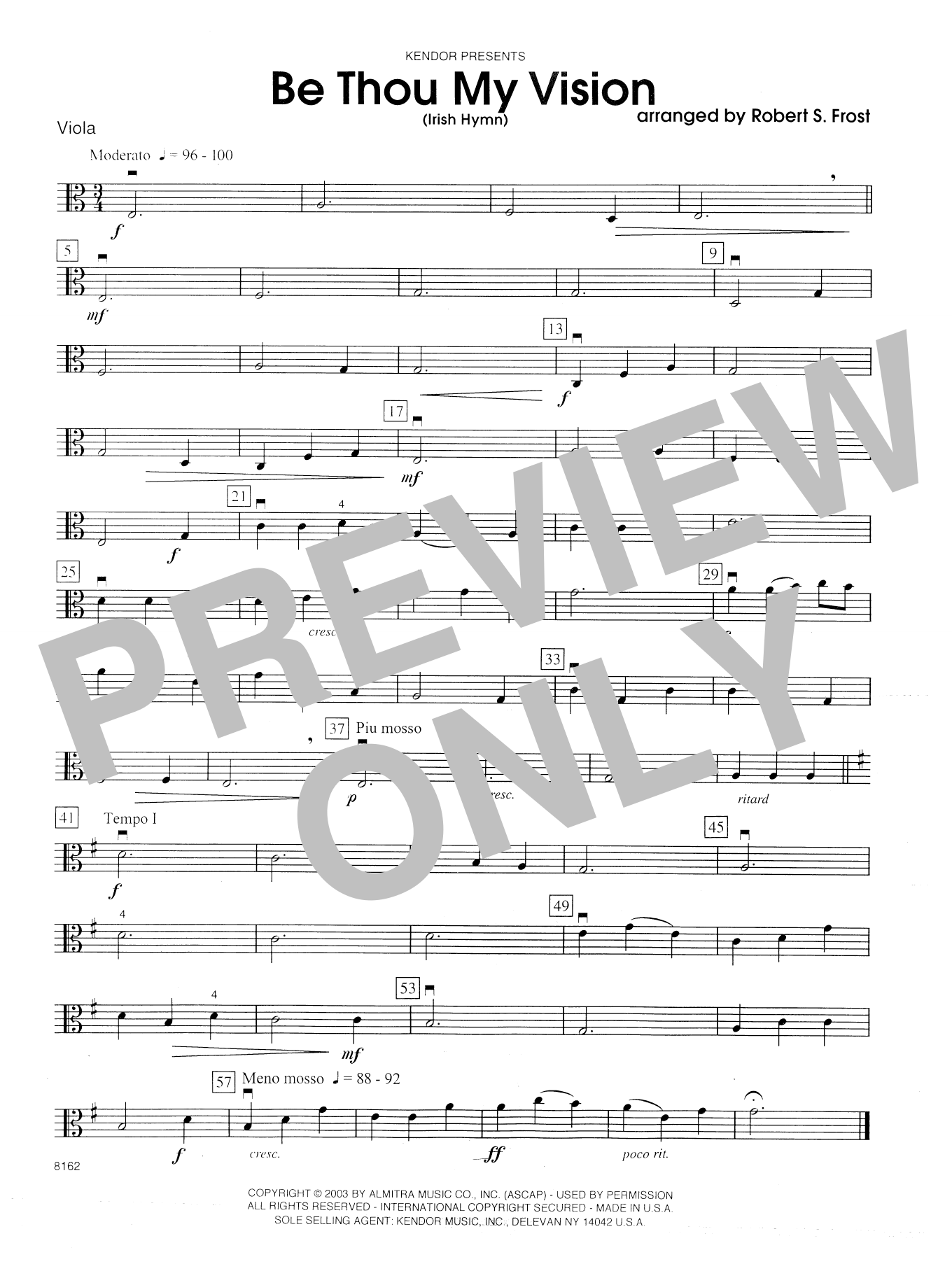 Download Robert S. Frost Be Thou My Vision (Irish Hymn) - Viola Sheet Music