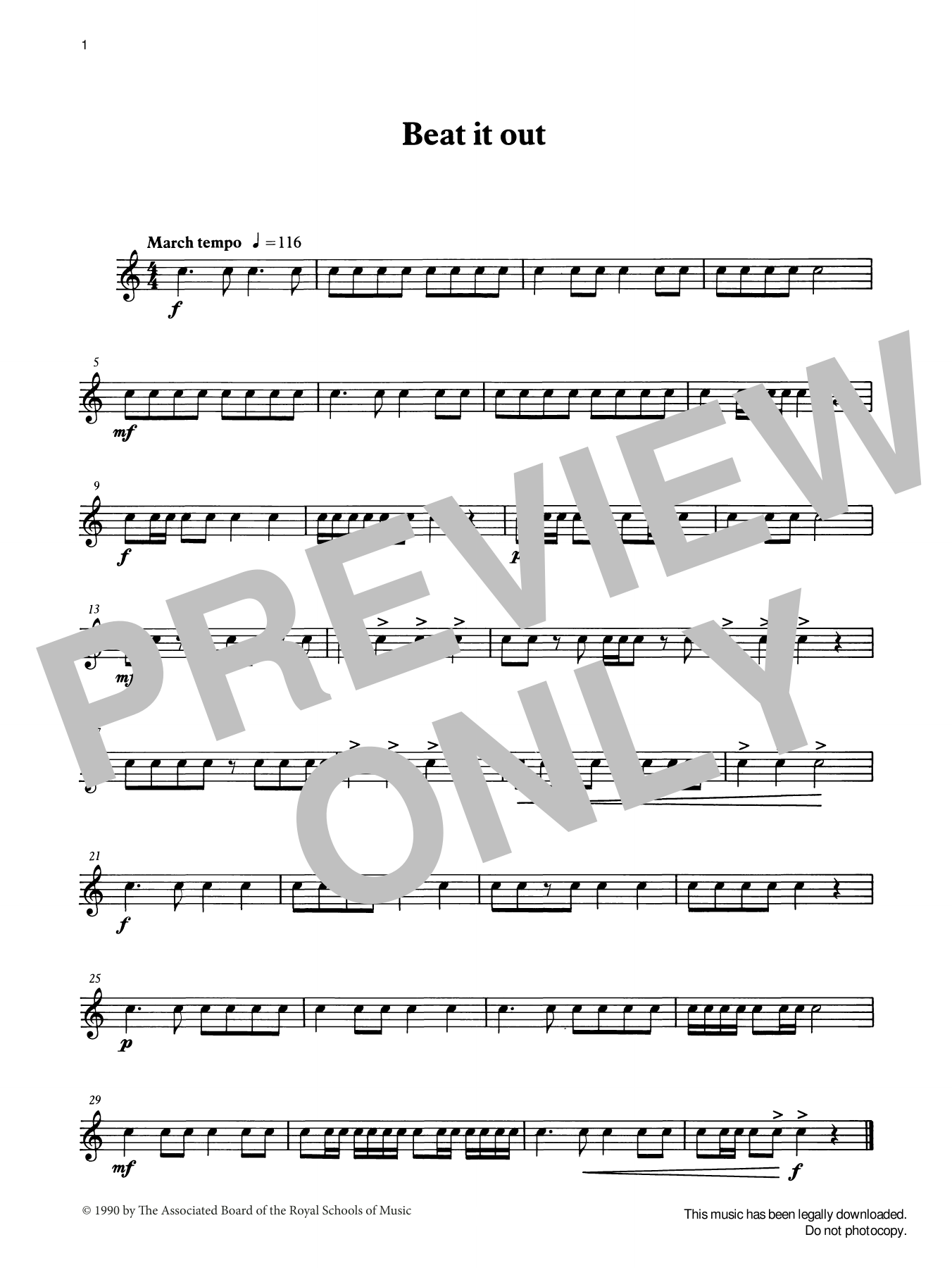 Download Ian Wright and Kevin Hathaway Beat it out from Graded Music for Snare Sheet Music