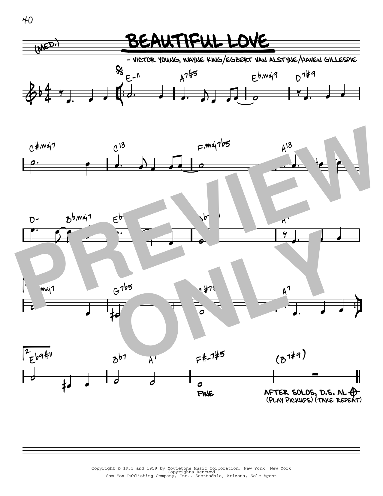 Download Bill Evans Beautiful Love [Reharmonized version] ( Sheet Music