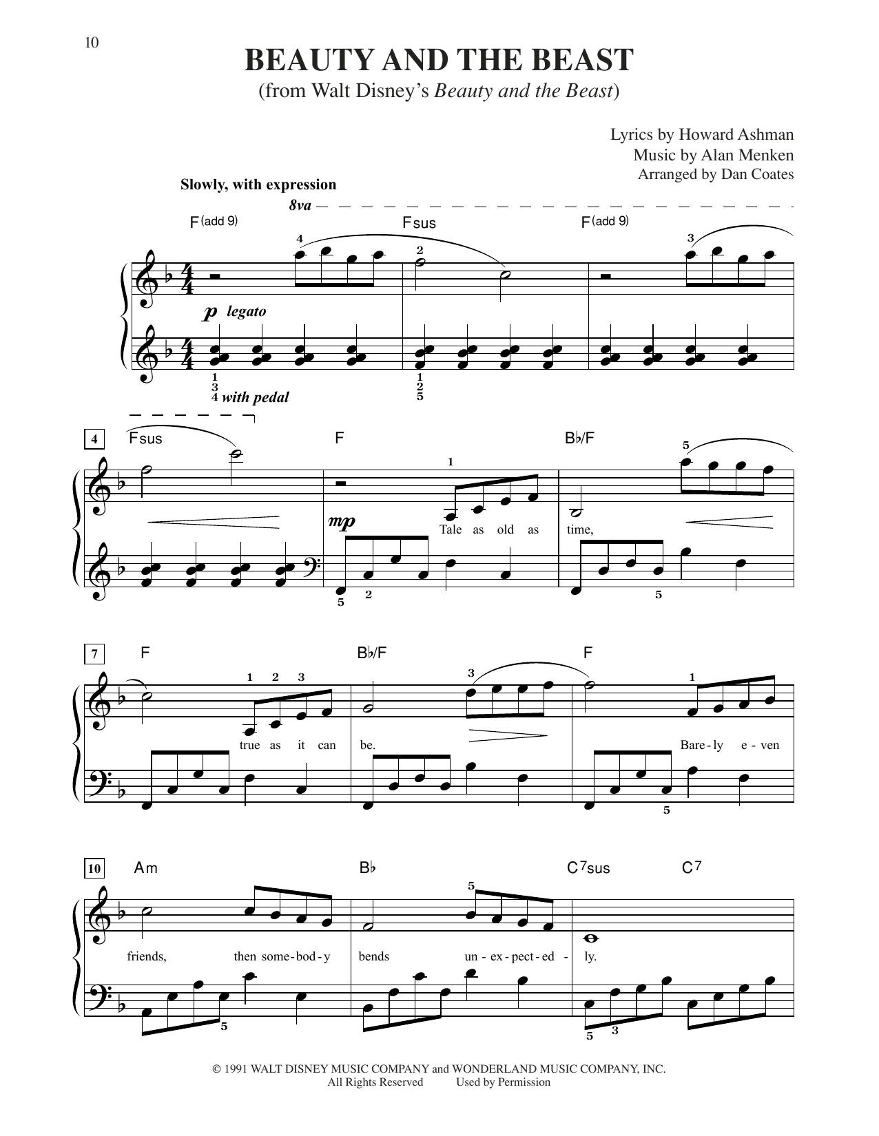 Download Celine Dion & Peabo Bryson Beauty And The Beast Sheet Music