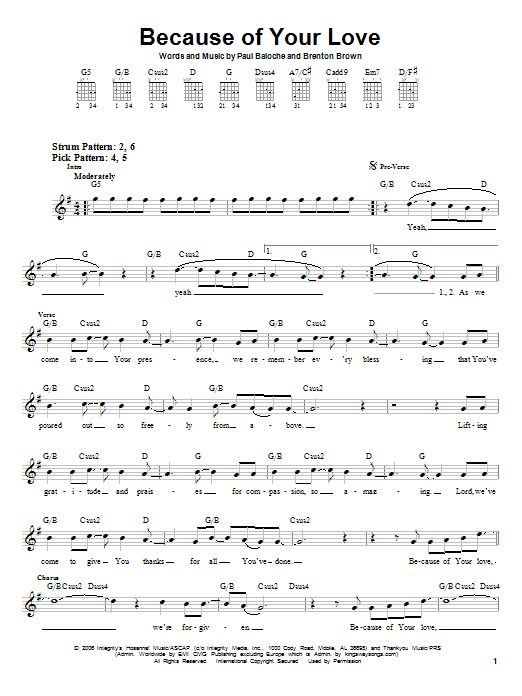 Download Paul Baloche Because Of Your Love Sheet Music