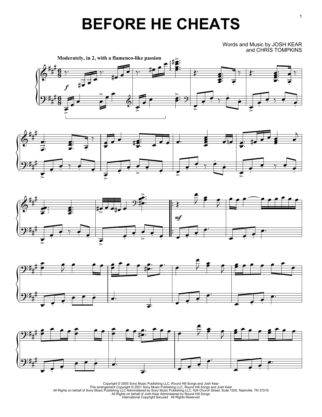 Download Carrie Underwood Before He Cheats [Classical version] Sheet Music