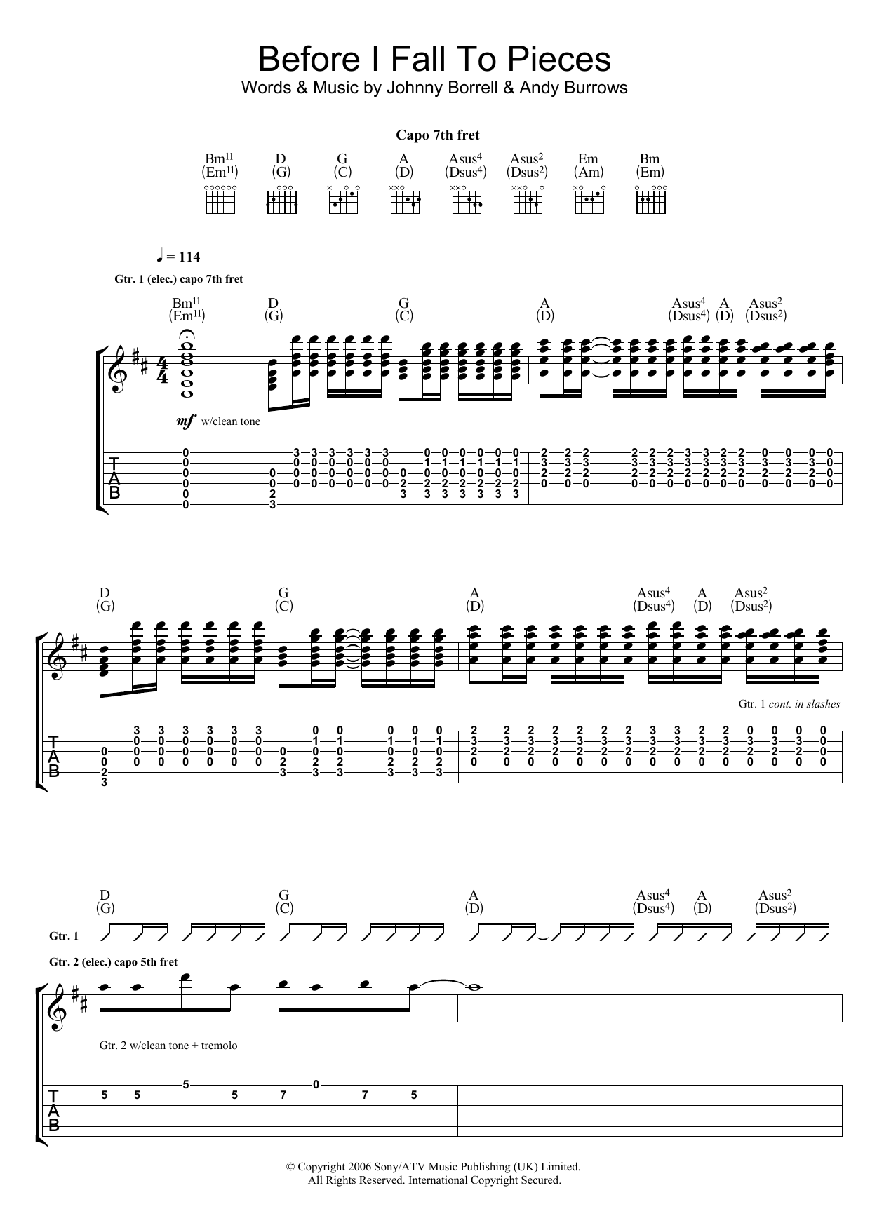 Download Razorlight Before I Fall To Pieces Sheet Music
