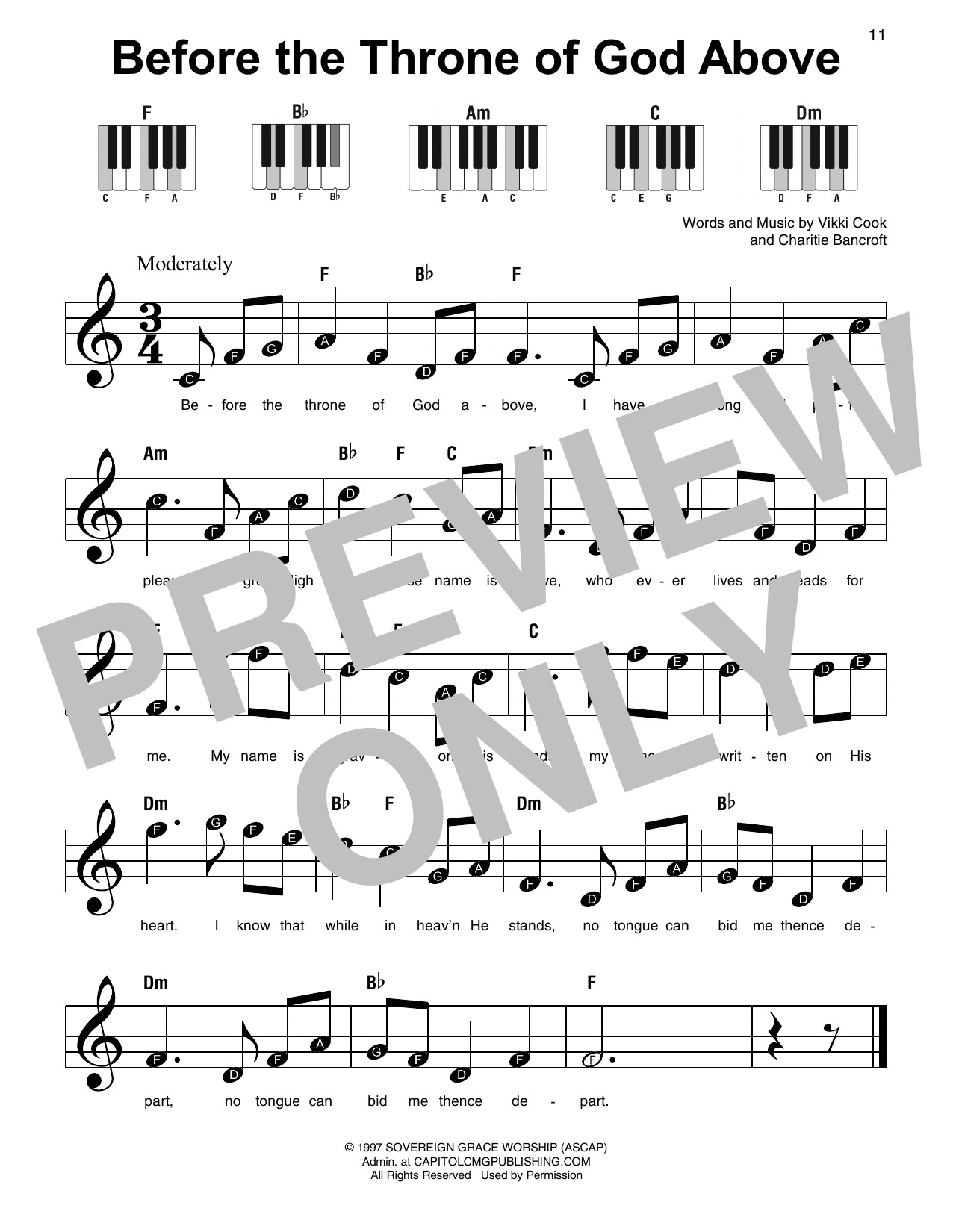 Download Shane & Shane Before The Throne Of God Above Sheet Music