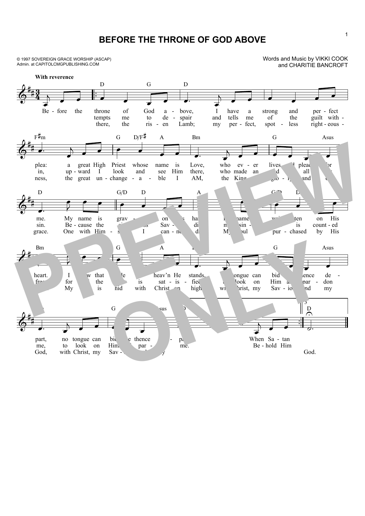 Download Vikki Cook Before The Throne Of God Above Sheet Music