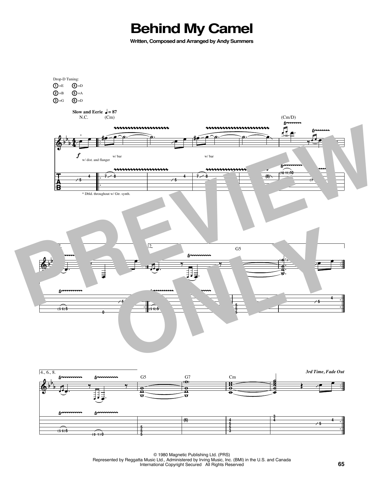 Download The Police Behind My Camel Sheet Music