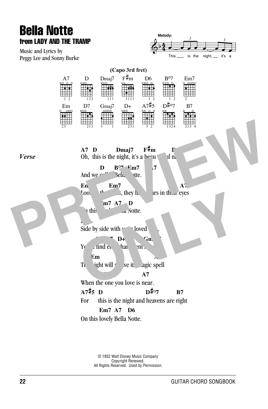 Download Peggy Lee Bella Notte (This Is The Night) (from L Sheet Music