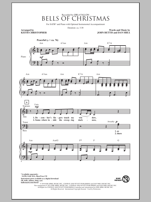 Download John Bettis Bells Of Christmas (arr. Keith Christop Sheet Music