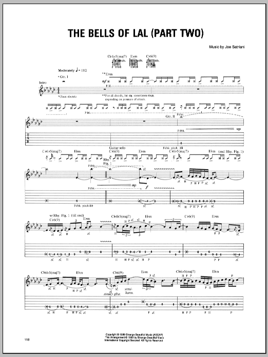 Download Joe Satriani Bells Of Lal (Part Two) Sheet Music