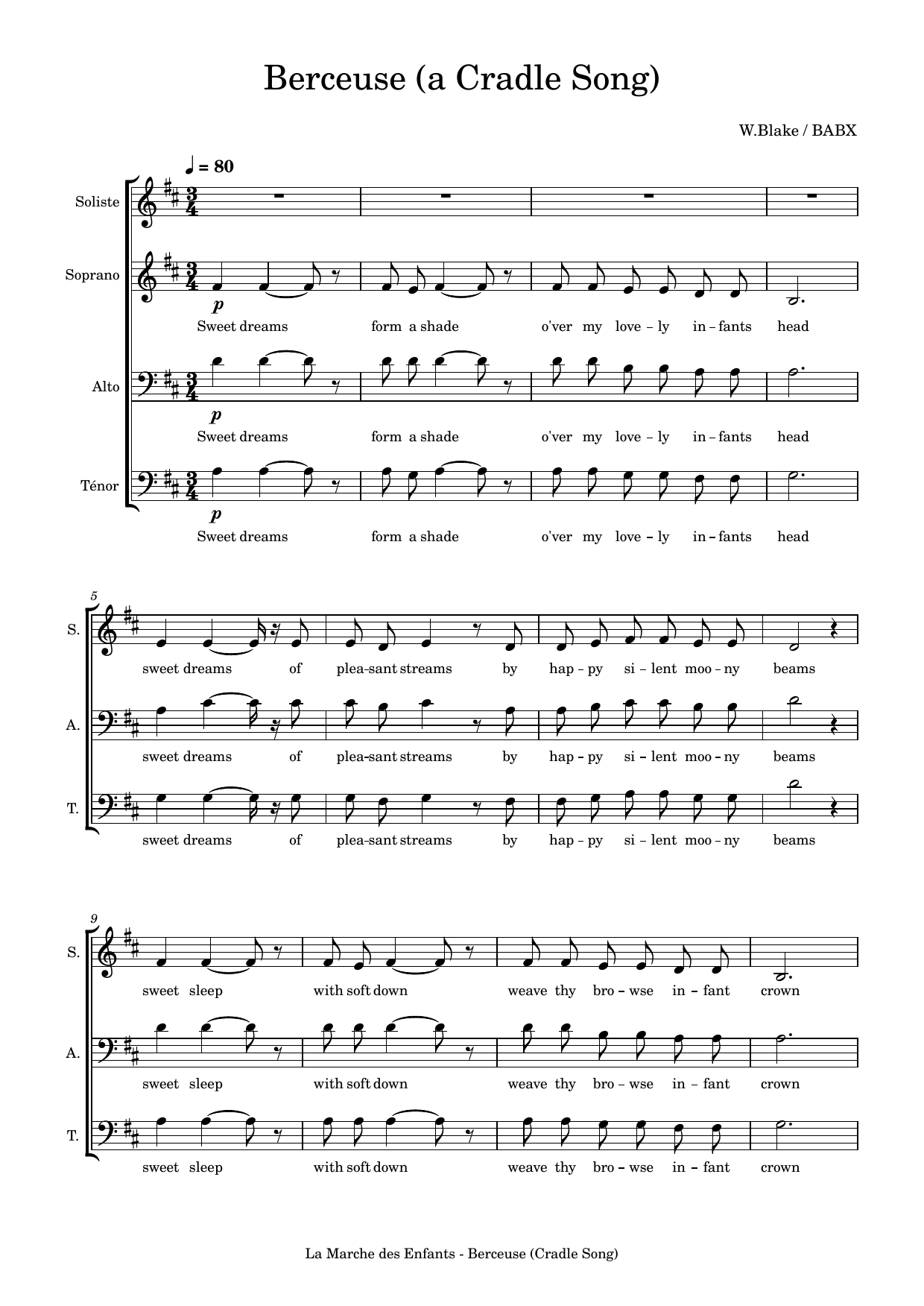 David Babin (Babx) Berceuse (A Cradle Song) sheet music notes printable PDF score