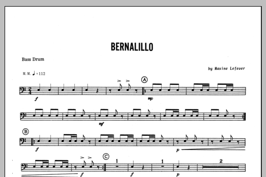 Download Lefever Bernalillo - Bass Drum Sheet Music