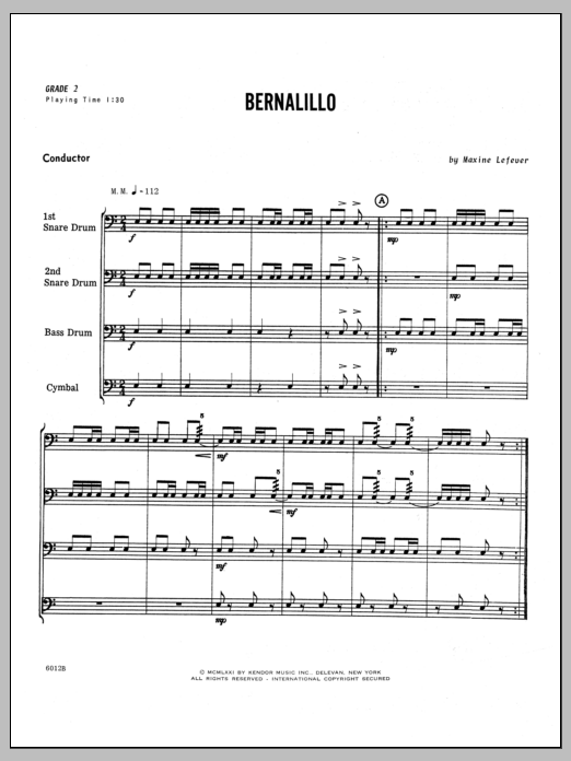 Download Lefever Bernalillo - Full Score Sheet Music