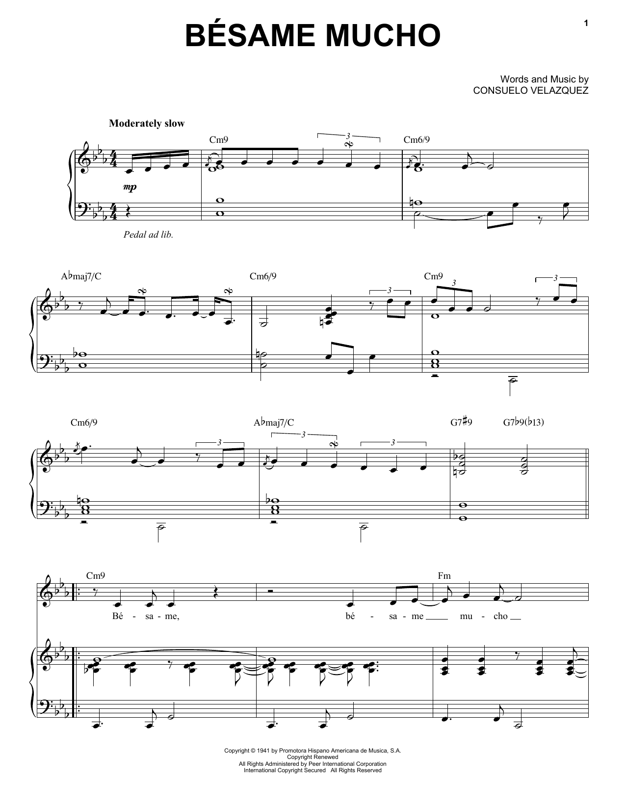 Download Andrea Bocelli Bésame Mucho (Kiss Me Much) Sheet Music