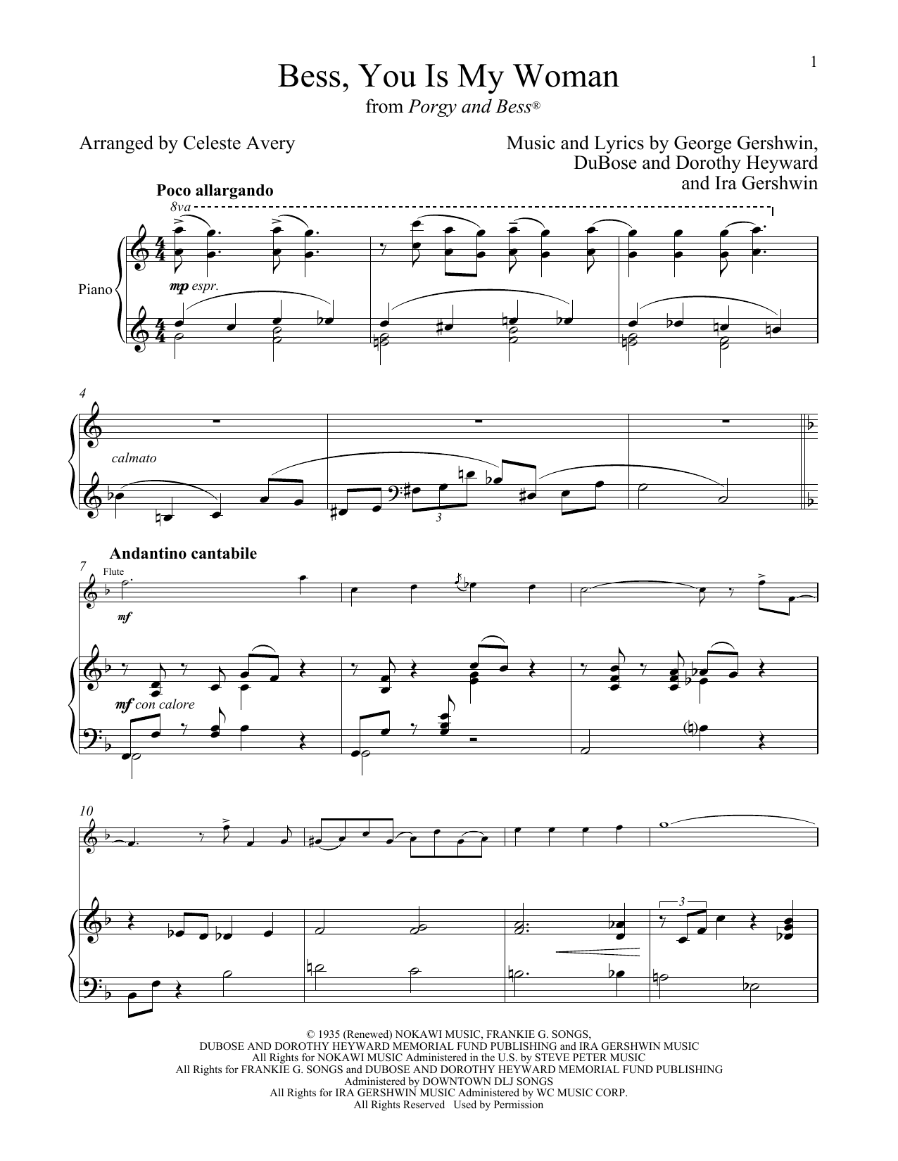 Download George Gershwin & Ira Gershwin Bess, You Is My Woman (from Porgy and B Sheet Music