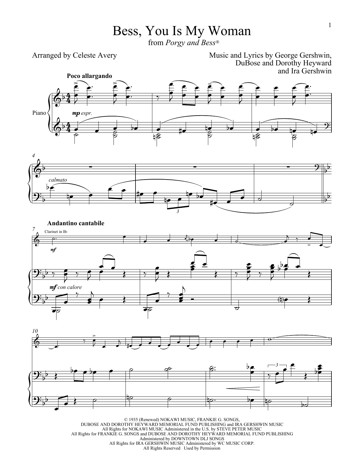 Download George Gershwin & Ira Gershwin Bess, You Is My Woman (from Porgy and B Sheet Music