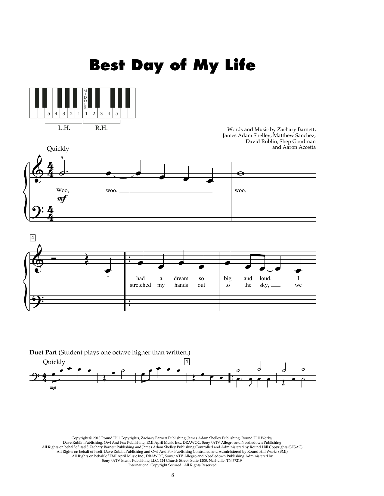 Download American Authors Best Day Of My Life Sheet Music