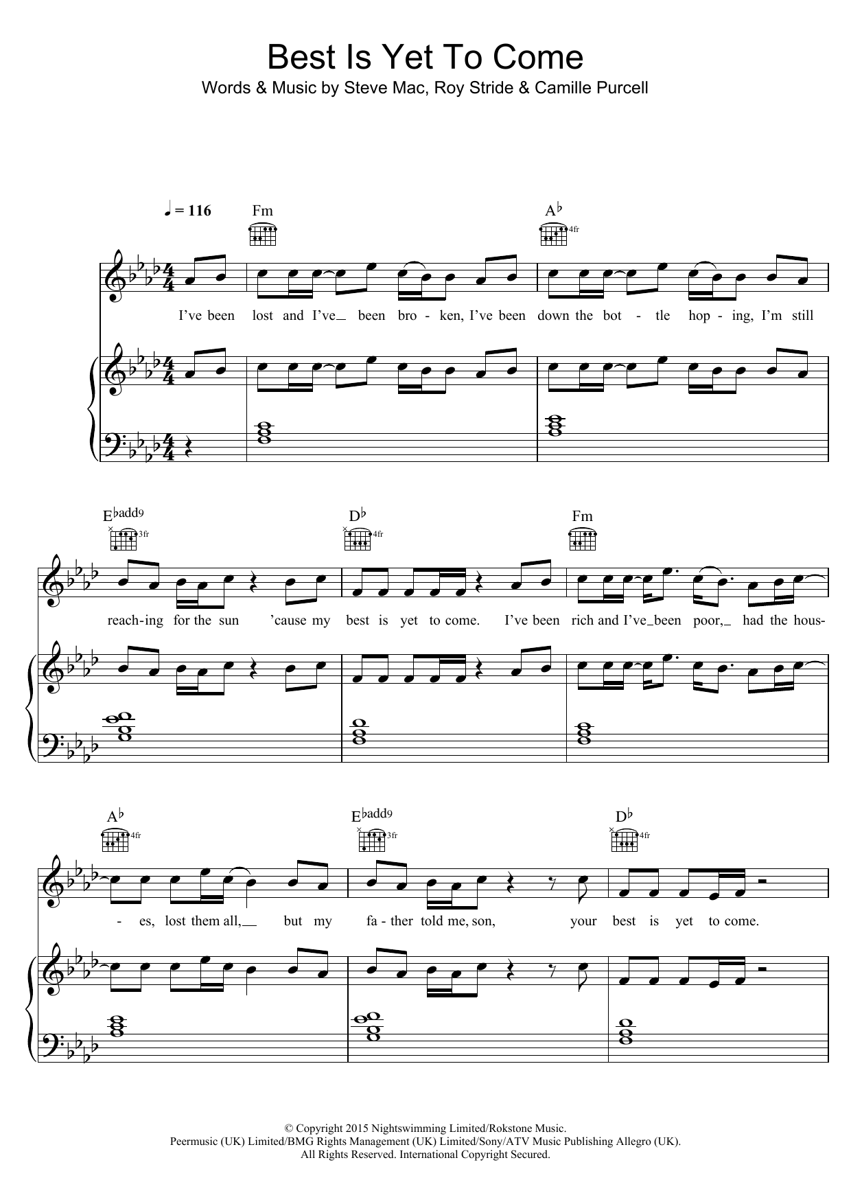 Download LuvBug Best Is Yet To Come Sheet Music