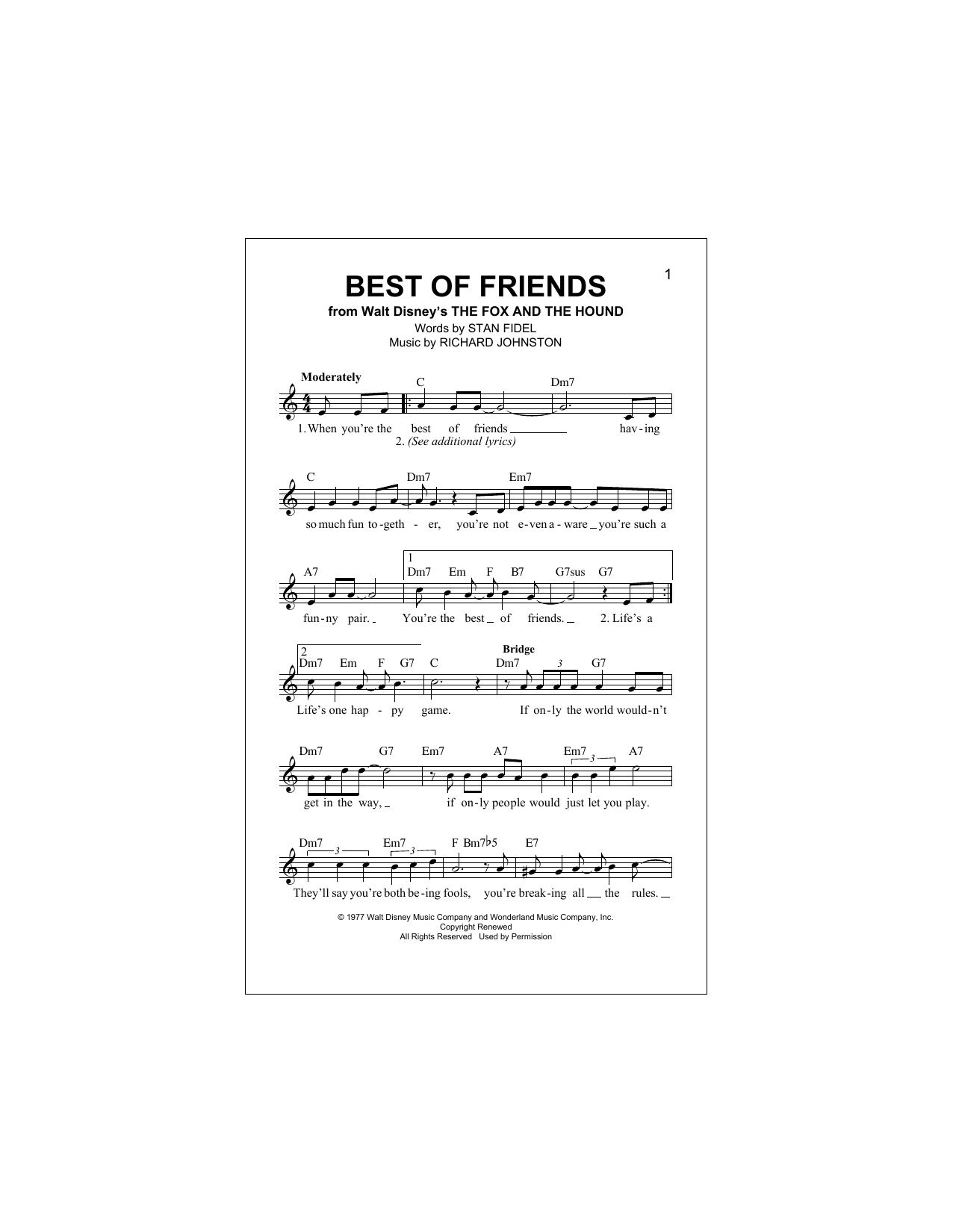 Download Richard Johnston Best Of Friends Sheet Music