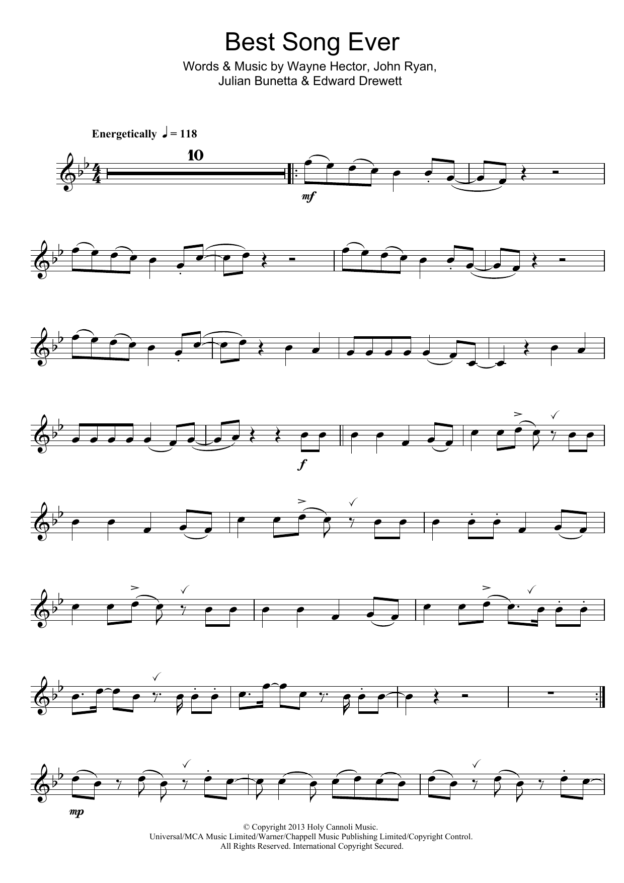 Download One Direction Best Song Ever Sheet Music