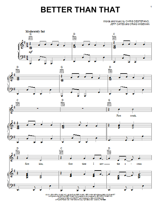 Download Scotty McCreery Better Than That Sheet Music