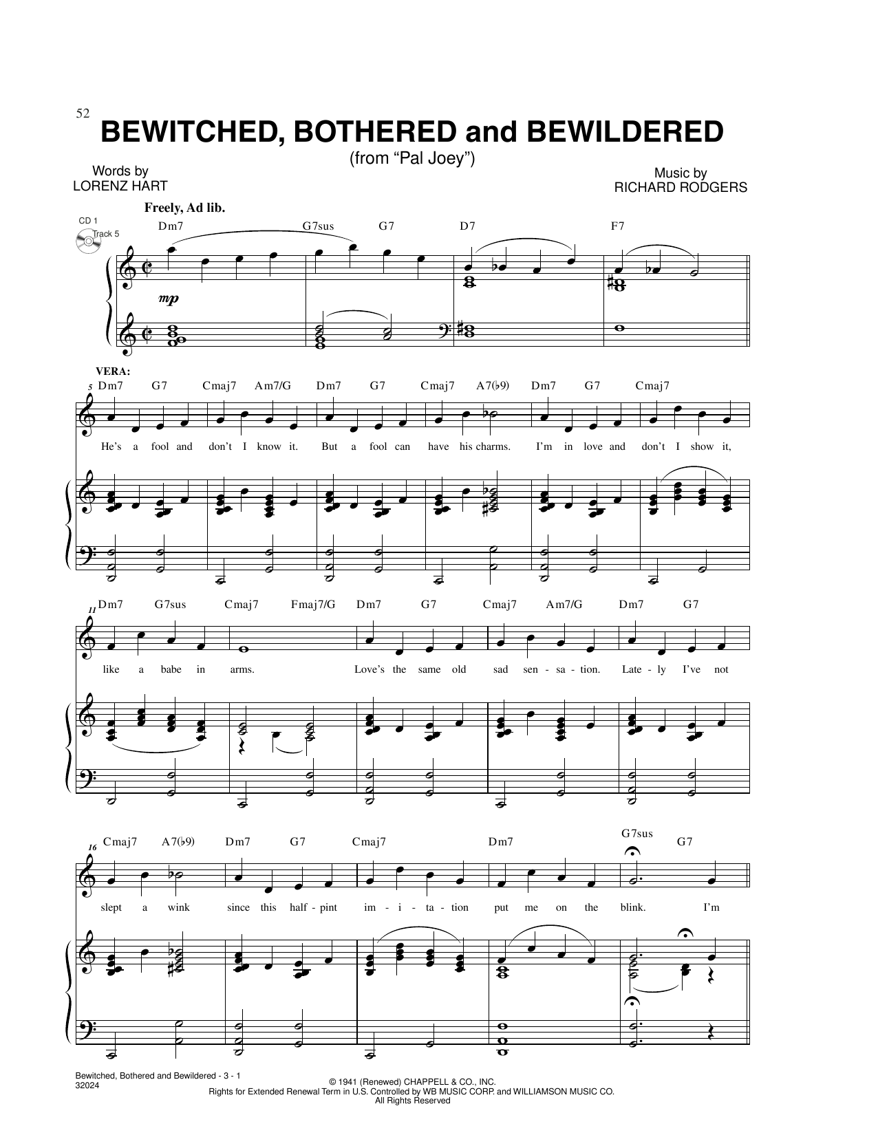 Download Rodgers & Hart Bewitched (from Pal Joey) Sheet Music