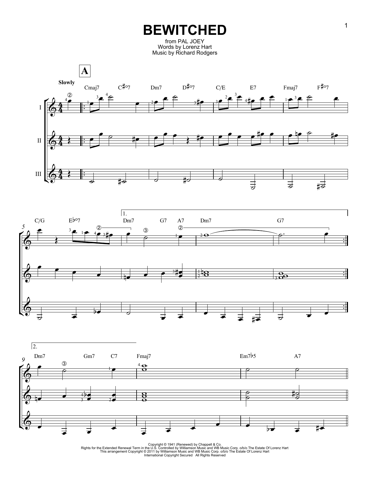 Download Rodgers & Hart Bewitched Sheet Music