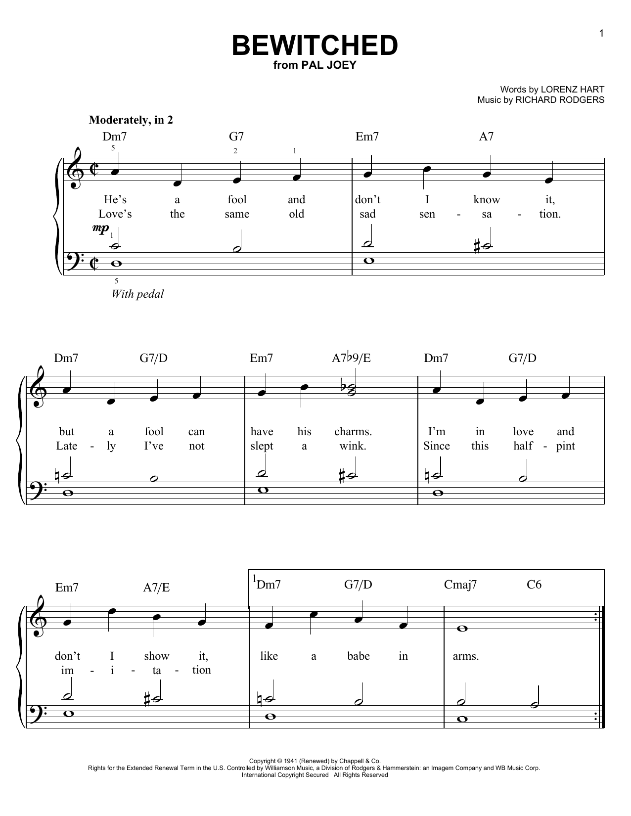 Download Rodgers & Hart Bewitched Sheet Music