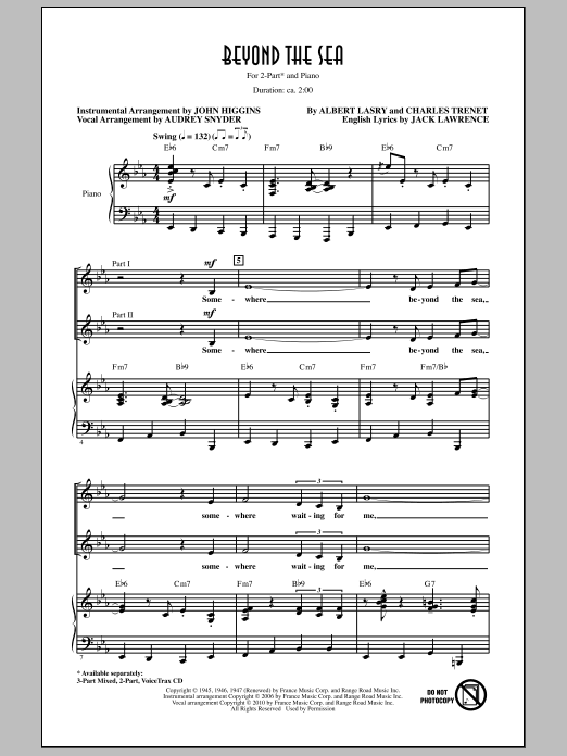 Download Audrey Snyder Beyond The Sea Sheet Music