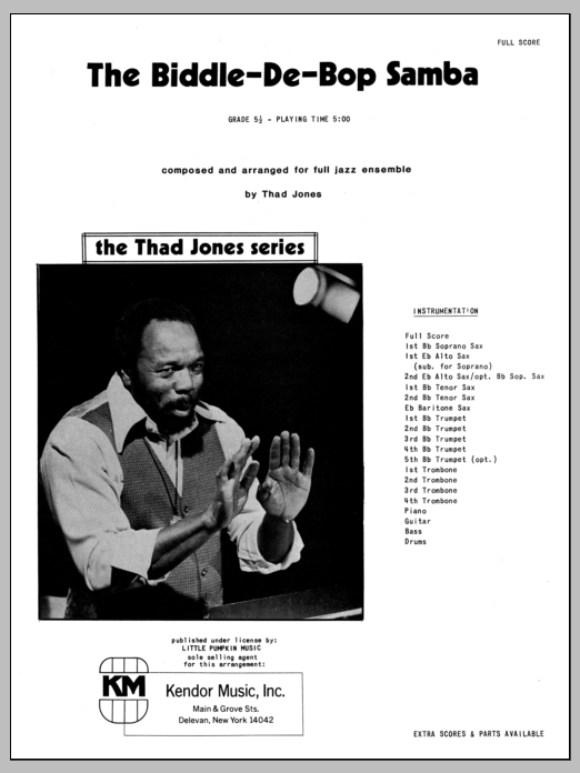 Download Thad Jones Biddle-De-Bop Samba, The - Full Score Sheet Music