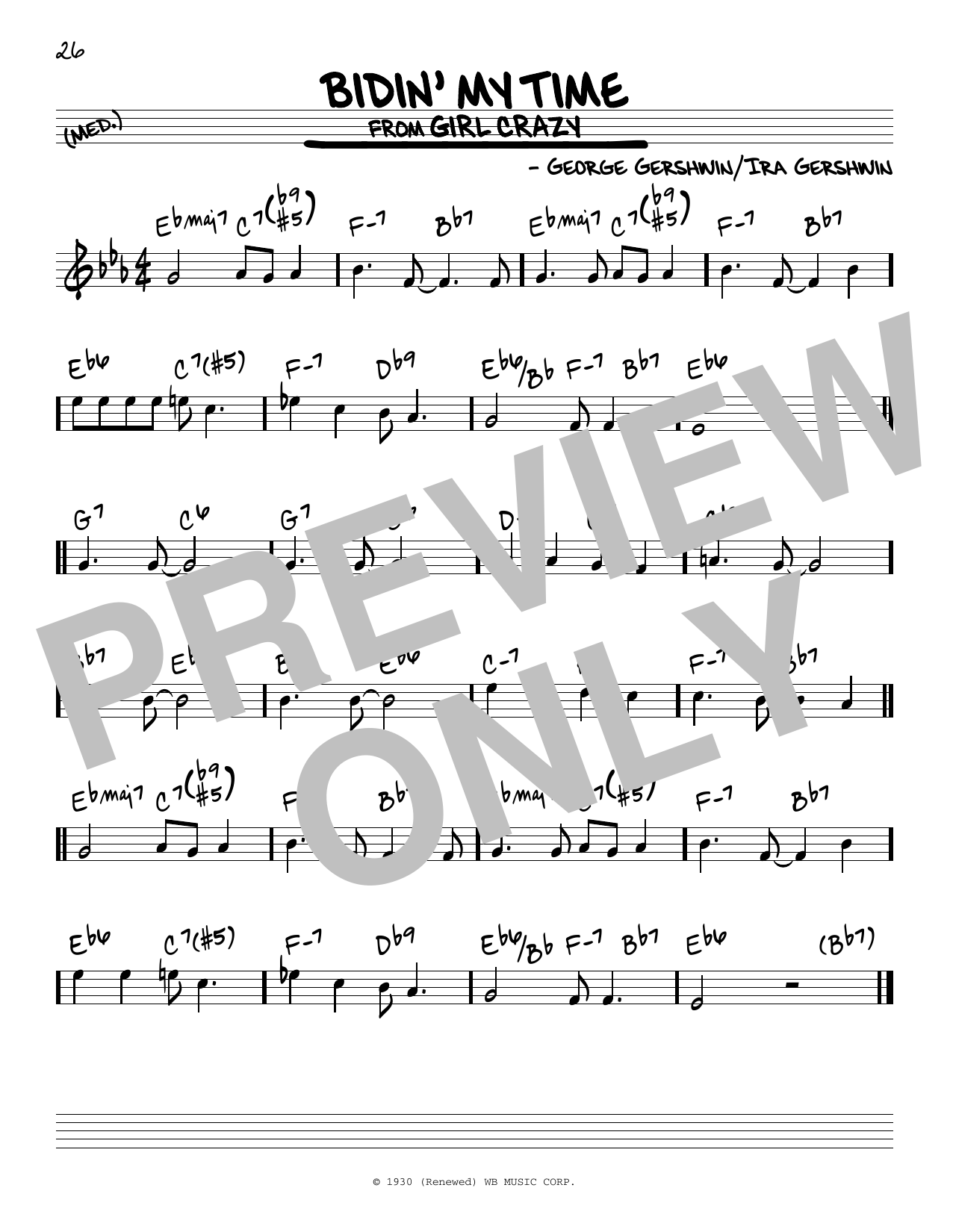 Download George Gershwin Bidin' My Time Sheet Music