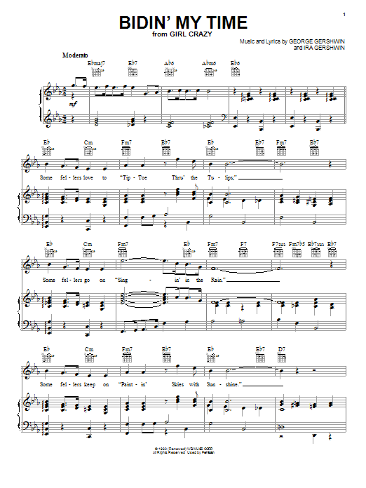 Download Ira Gershwin Bidin' My Time Sheet Music