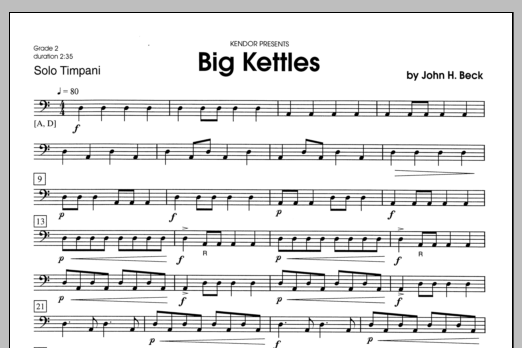 Download Beck Big Kettles Sheet Music
