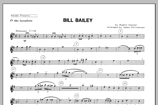 Download Christensen Bill Bailey - Alto Sax Sheet Music