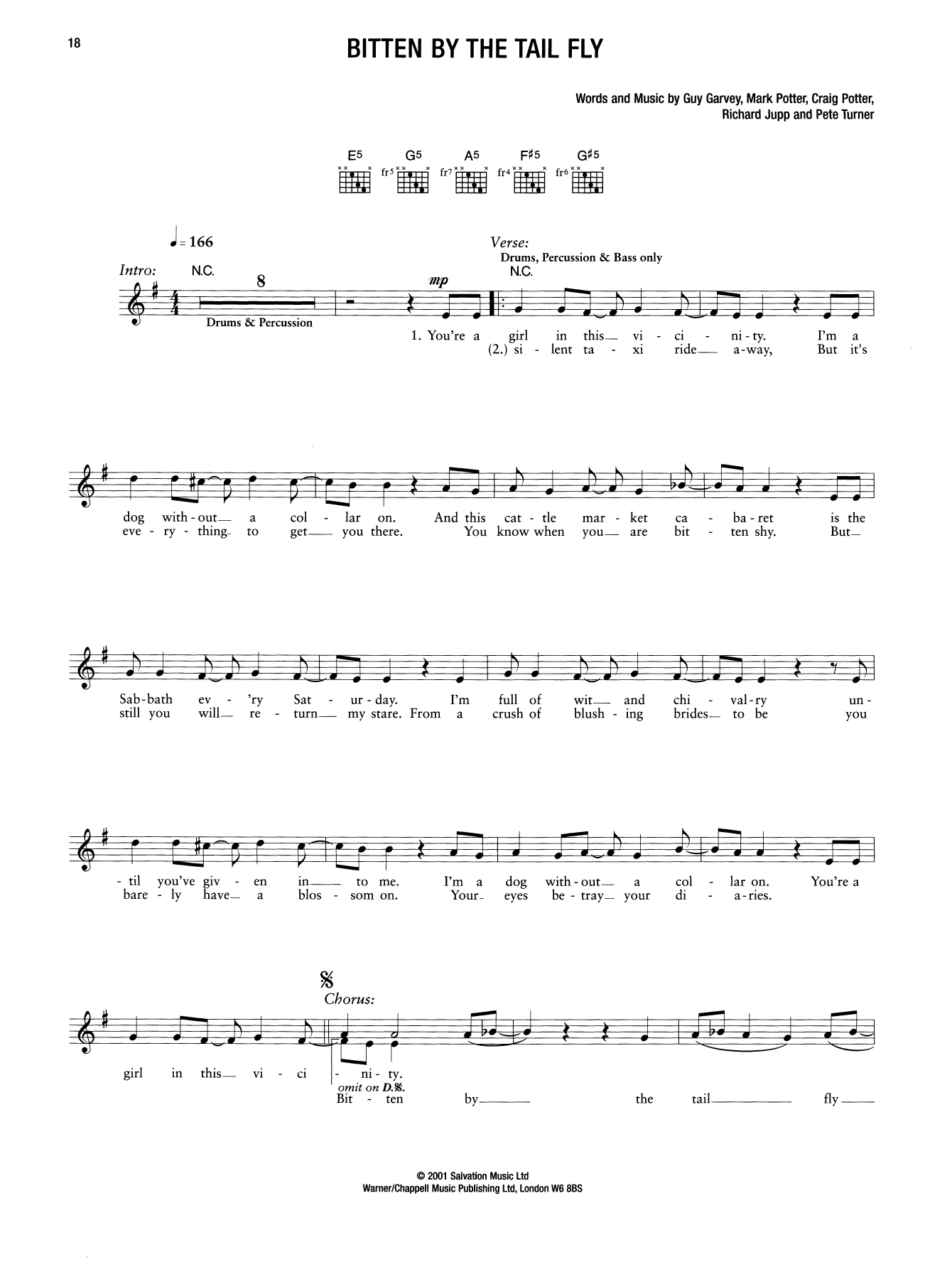 Download Elbow Bitten By The Tail Fly Sheet Music