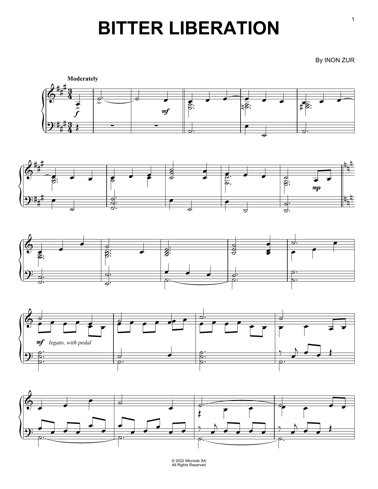 Download Inon Zur Bitter Liberation (from Syberia: The Wo Sheet Music