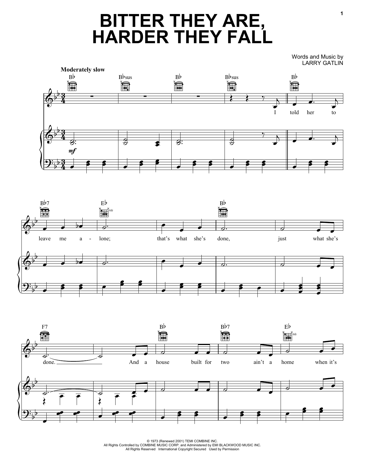 Download Elvis Presley Bitter They Are, Harder They Fall Sheet Music