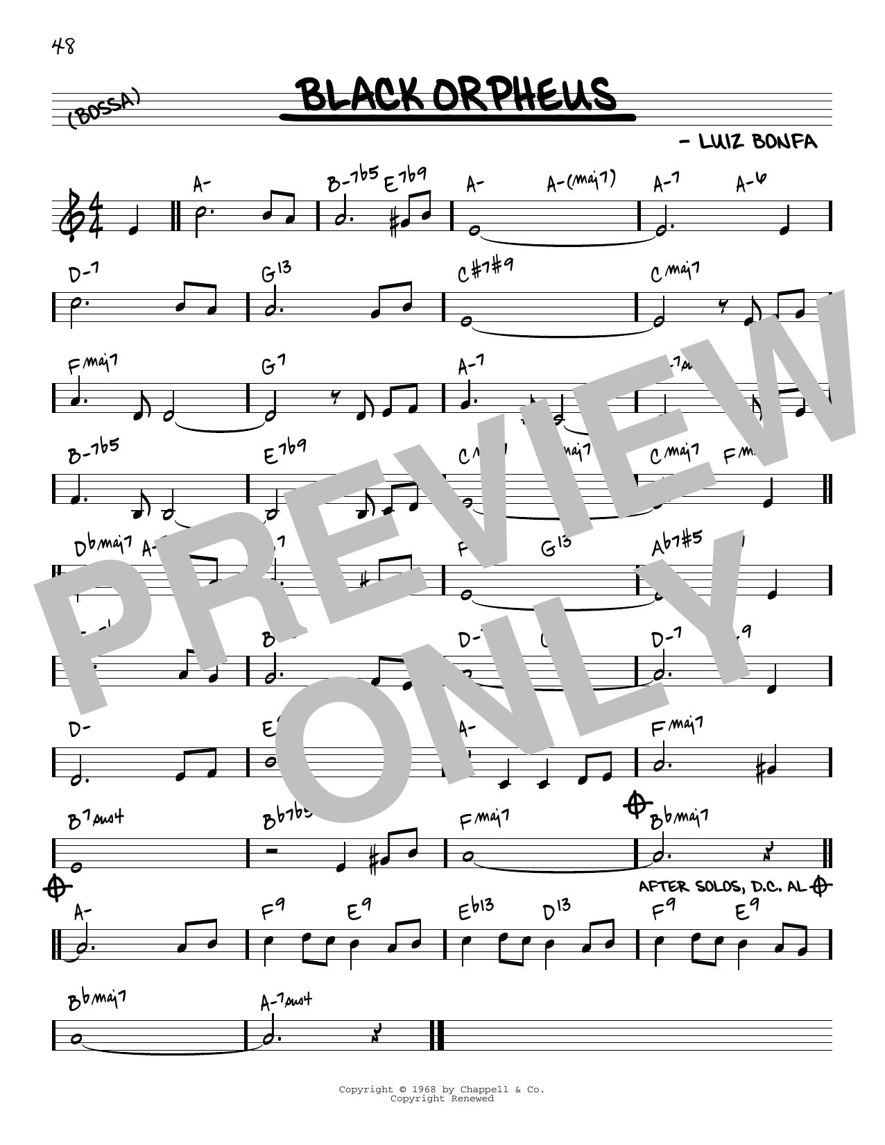 Download Luiz Bonfa Black Orpheus [Reharmonized version] (a Sheet Music