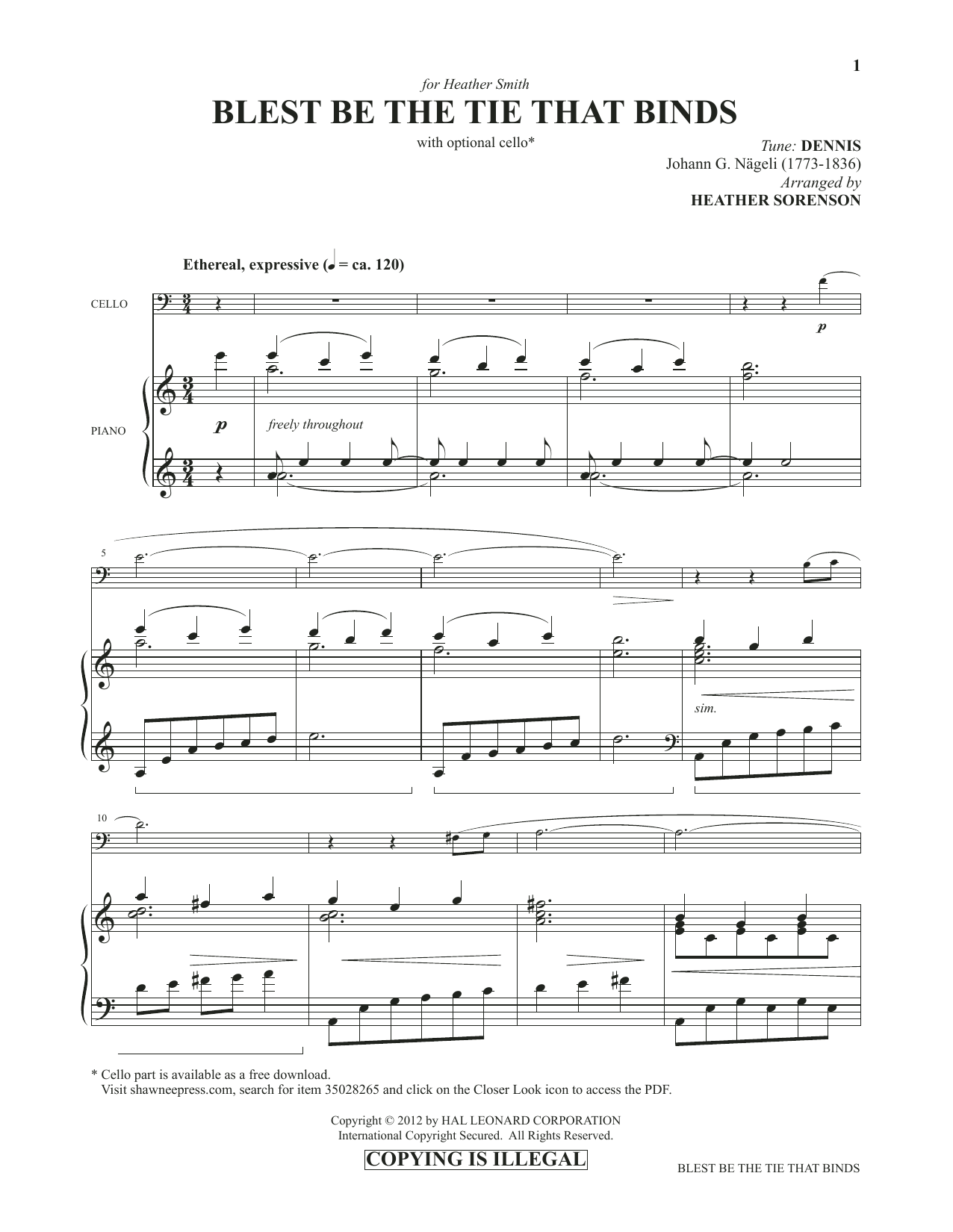 Download Heather Sorenson Blest Be The Tie That Binds (from Image Sheet Music