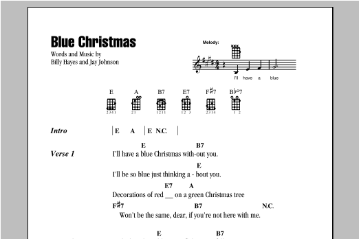 Download Elvis Presley Blue Christmas Sheet Music