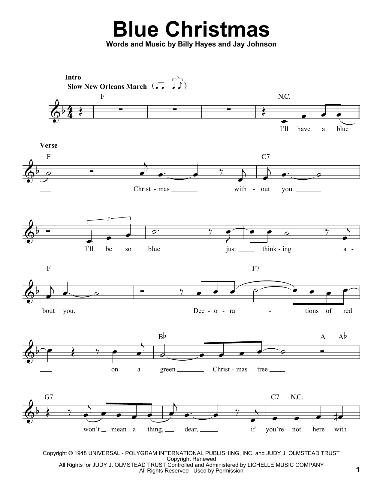 Download Michael Bublé Blue Christmas Sheet Music