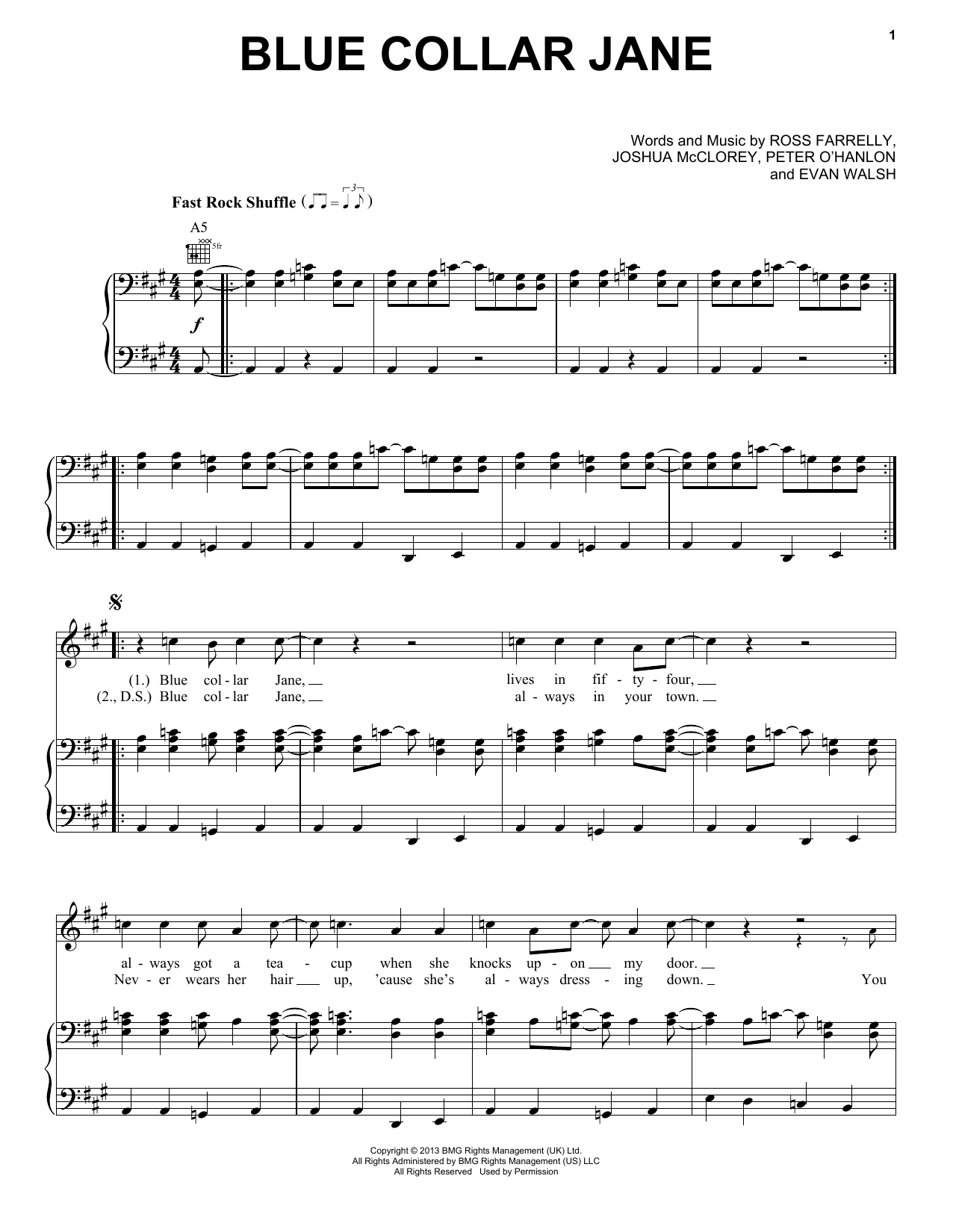 Download The Strypes Blue Collar Jane Sheet Music