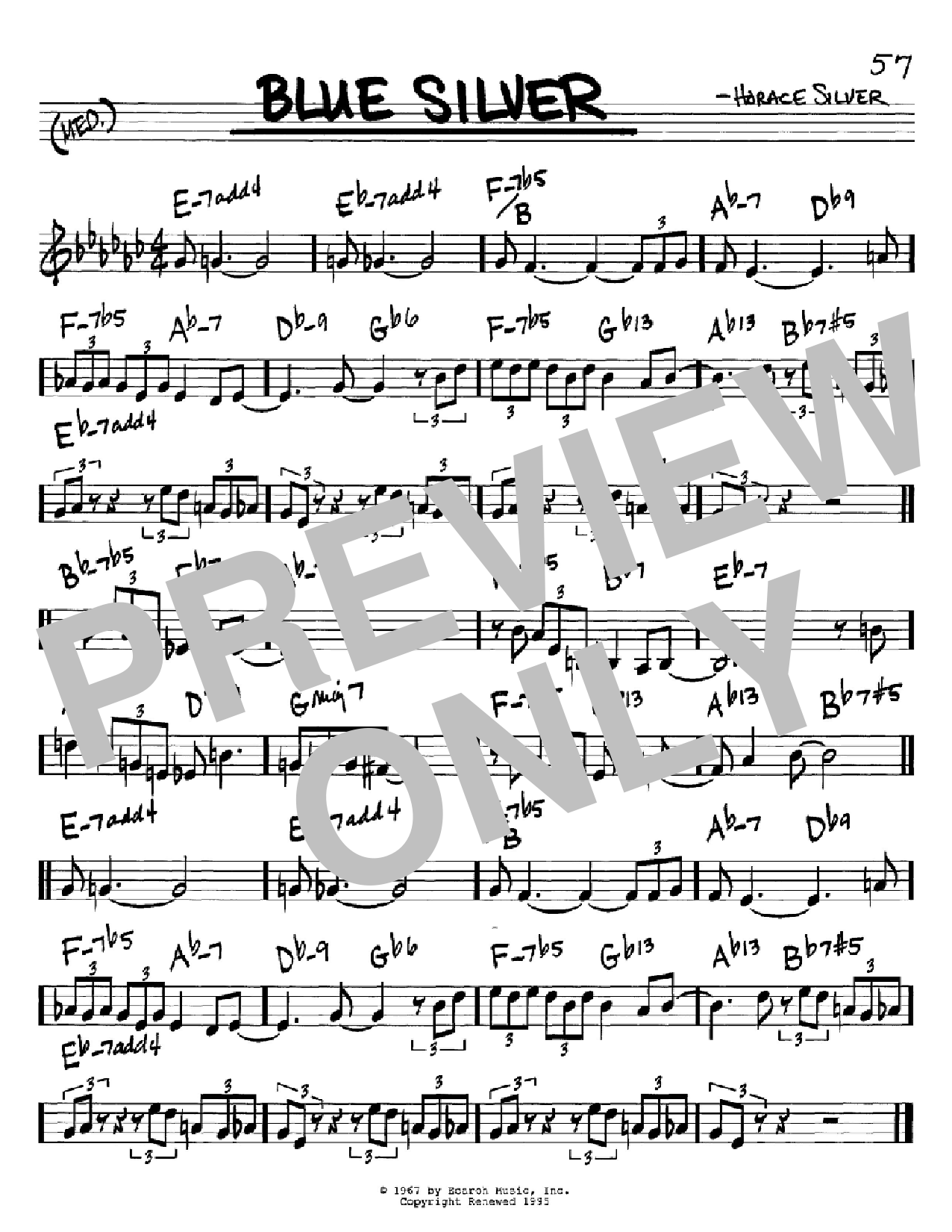 Download Horace Silver Blue Silver Sheet Music