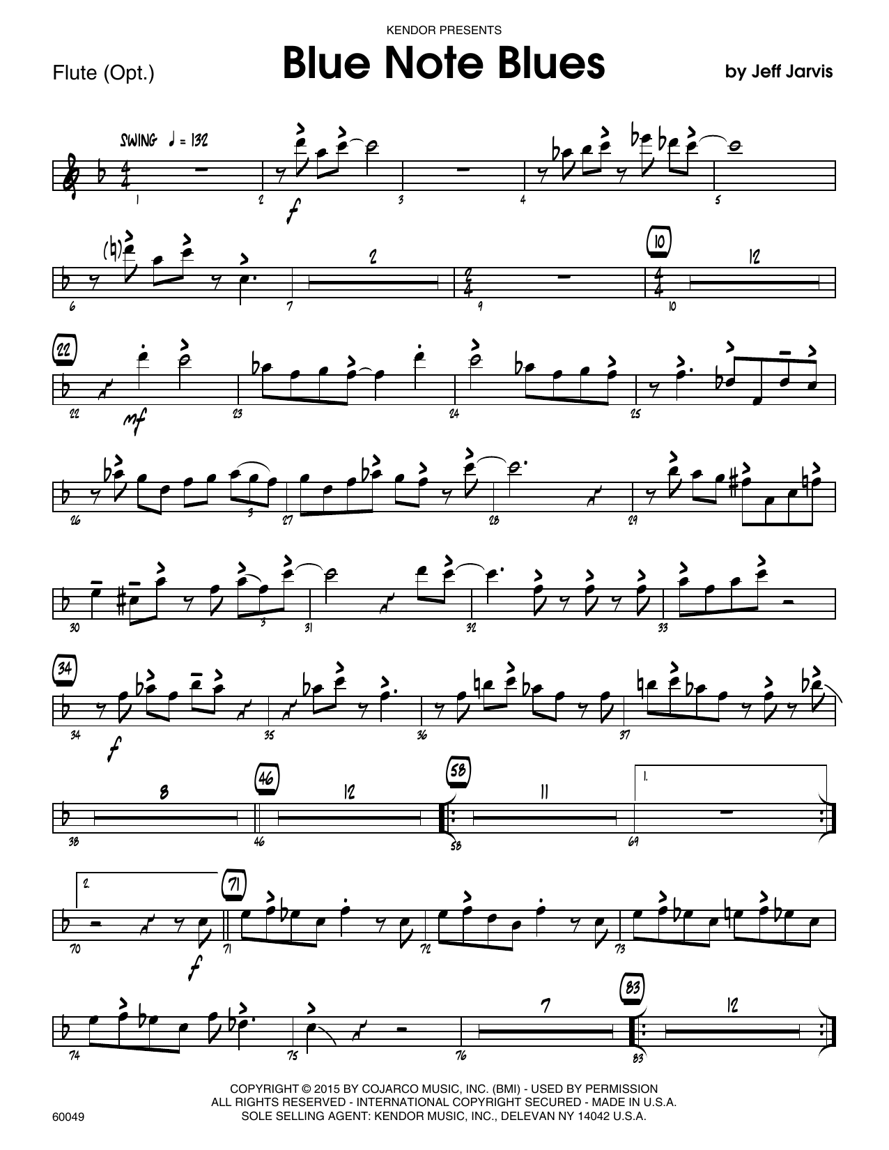 Download Jeff Jarvis Blue Note Blues - Flute Sheet Music