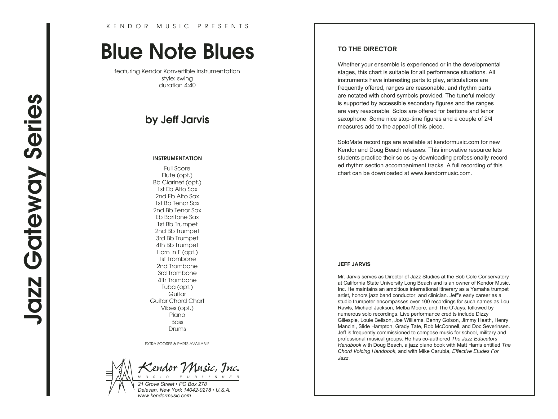 Download Jeff Jarvis Blue Note Blues - Full Score Sheet Music